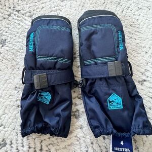 Hestra kids ski mittens size 4 Zip Long